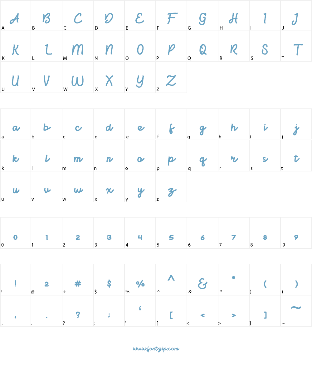 Bright beauty Font Character